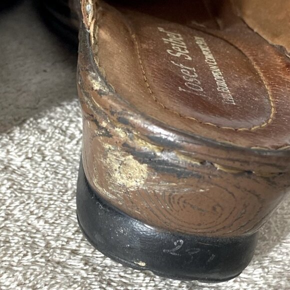 Josef Seibel Brown Leather Slip on Mules 41 - Picture 5 of 13